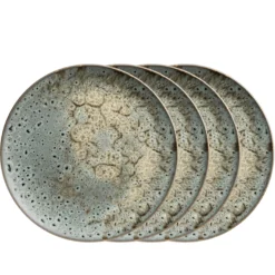 Teller Set, Steinzeug Carellia Grau