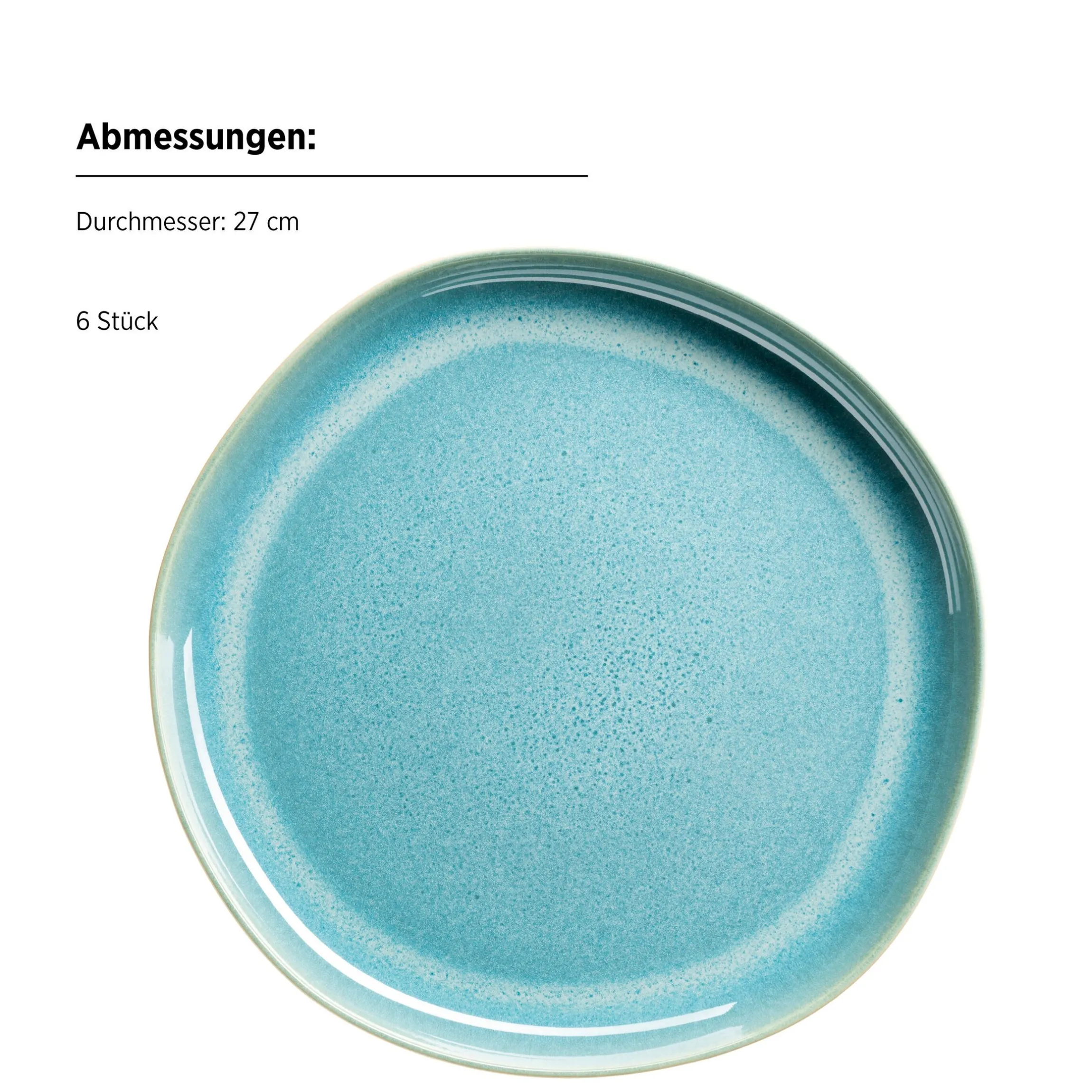 Teller Set, Steinzeug Cordelia Grün