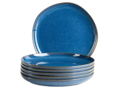 Teller Set, Steinzeug Cordelia Königsblau
