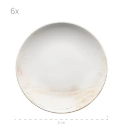 Teller-Set, Steinzeug Ossia 6 x Suppenteller, 6 x Speiseteller, 6 x Dessertteller