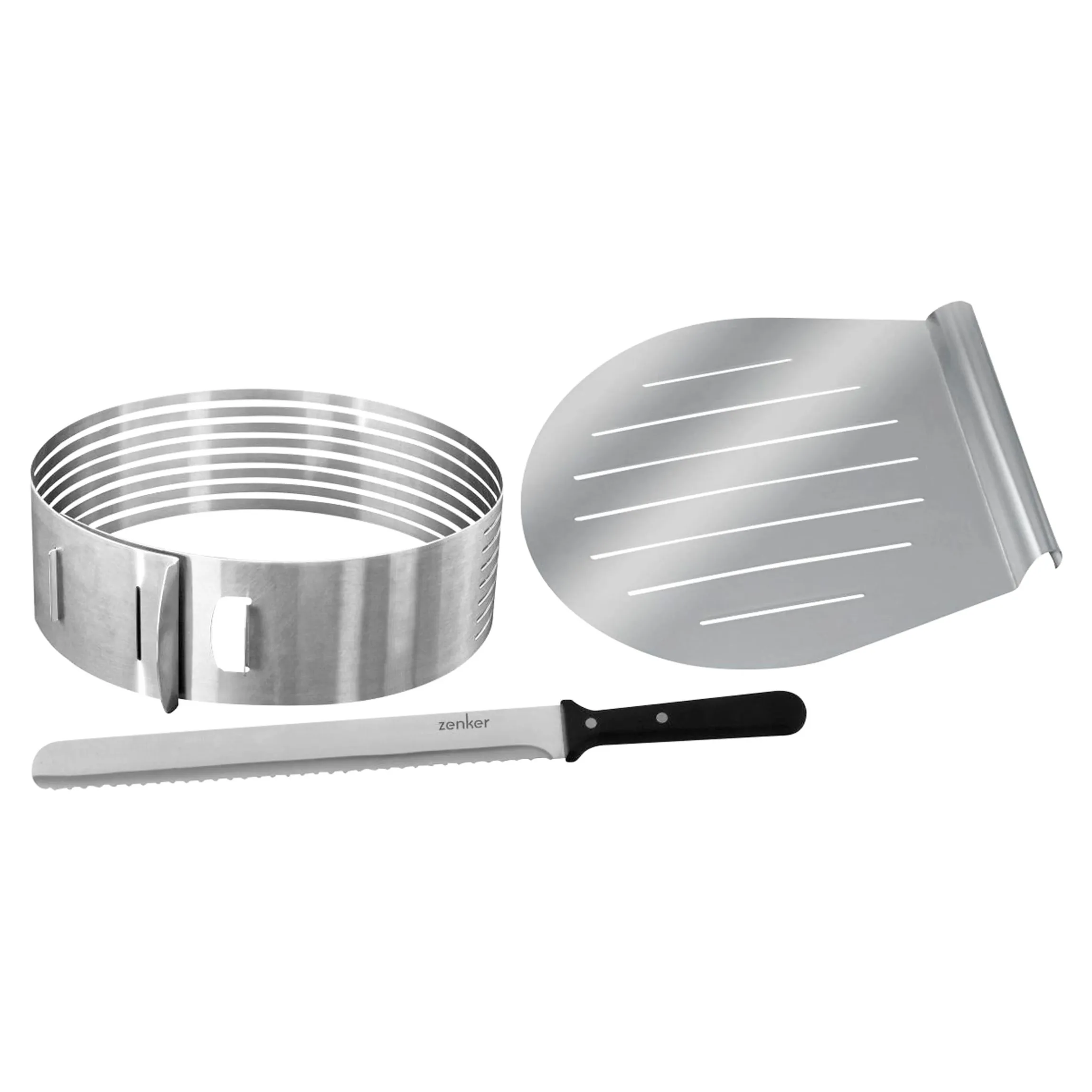 Tortenboden-Schneidehilfe-Set, 3-teilig