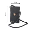 Touchscreen-Tasche "Ida" personalisiert mit Initialen schwarz