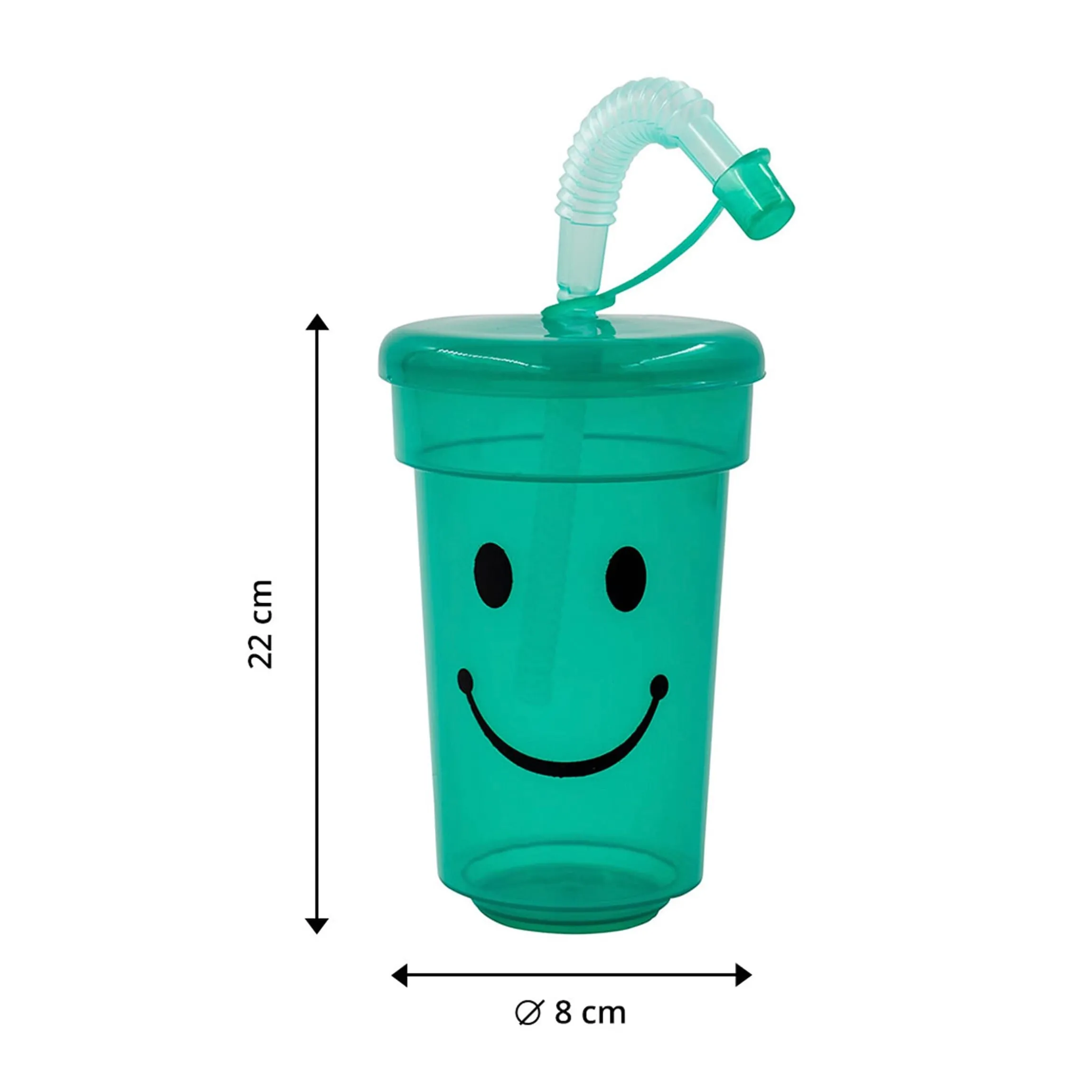 Trinkbecher-Set "Safety" mit Trinkhalm, 6 Stück