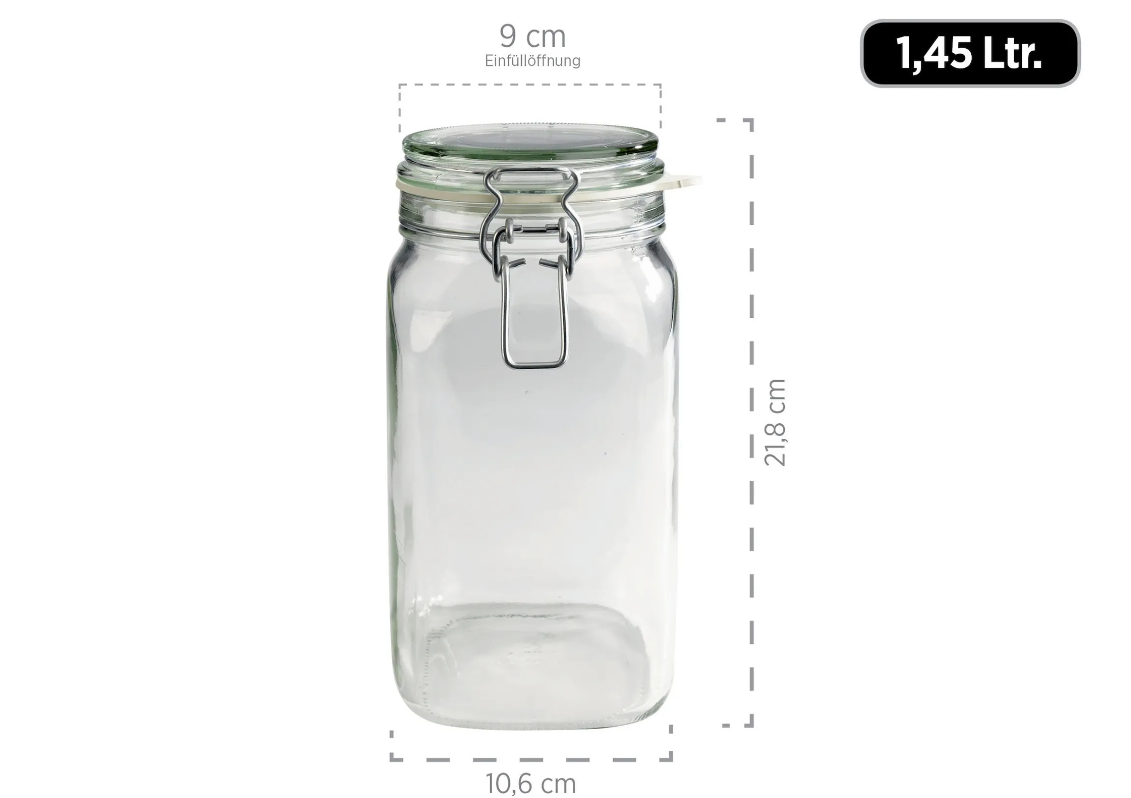 Vorratsglas-Set mit Deckel, Glas Gothika 7 x Einmachglas