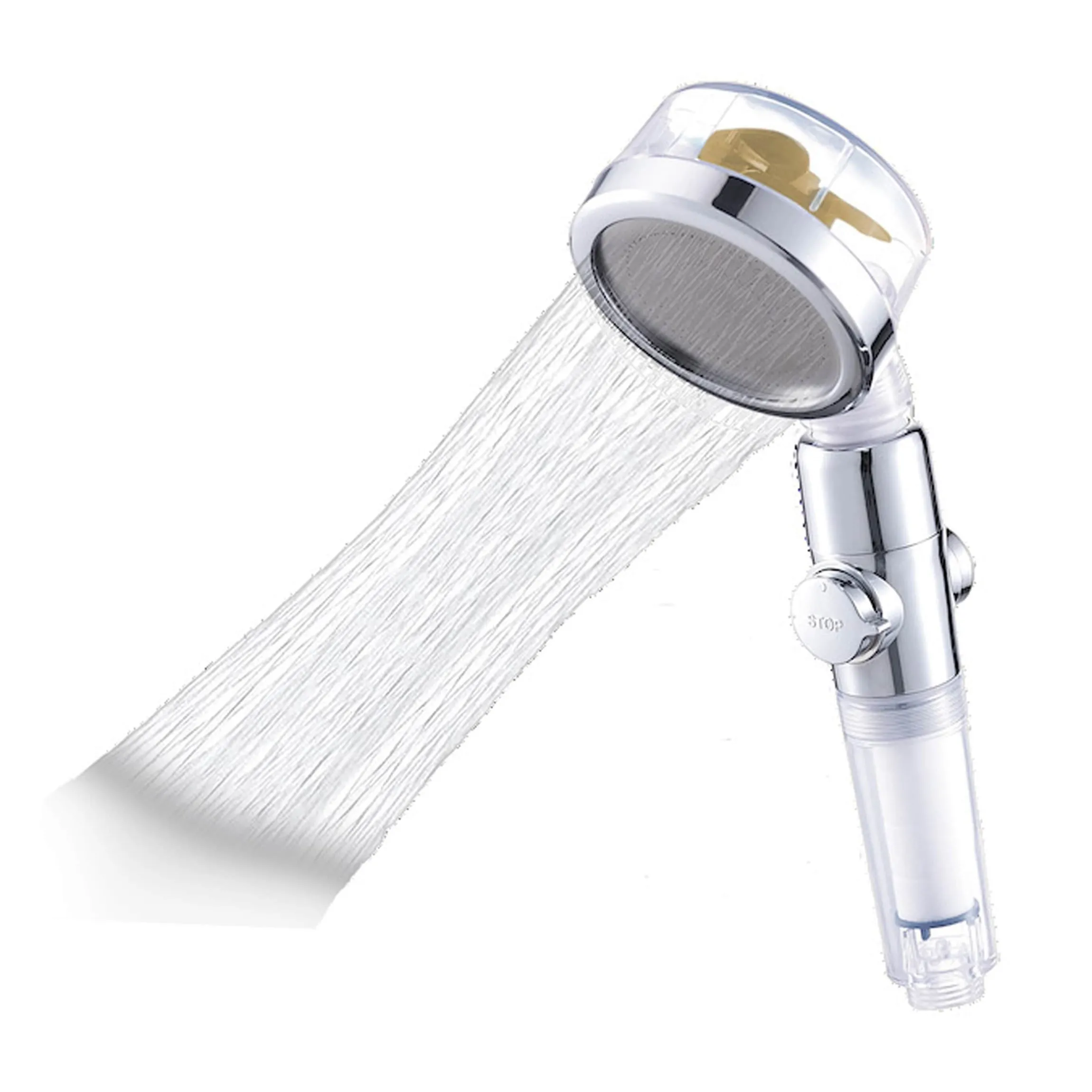 Wassersparender Duschkopf "Aquadon Eco Tornado" gold