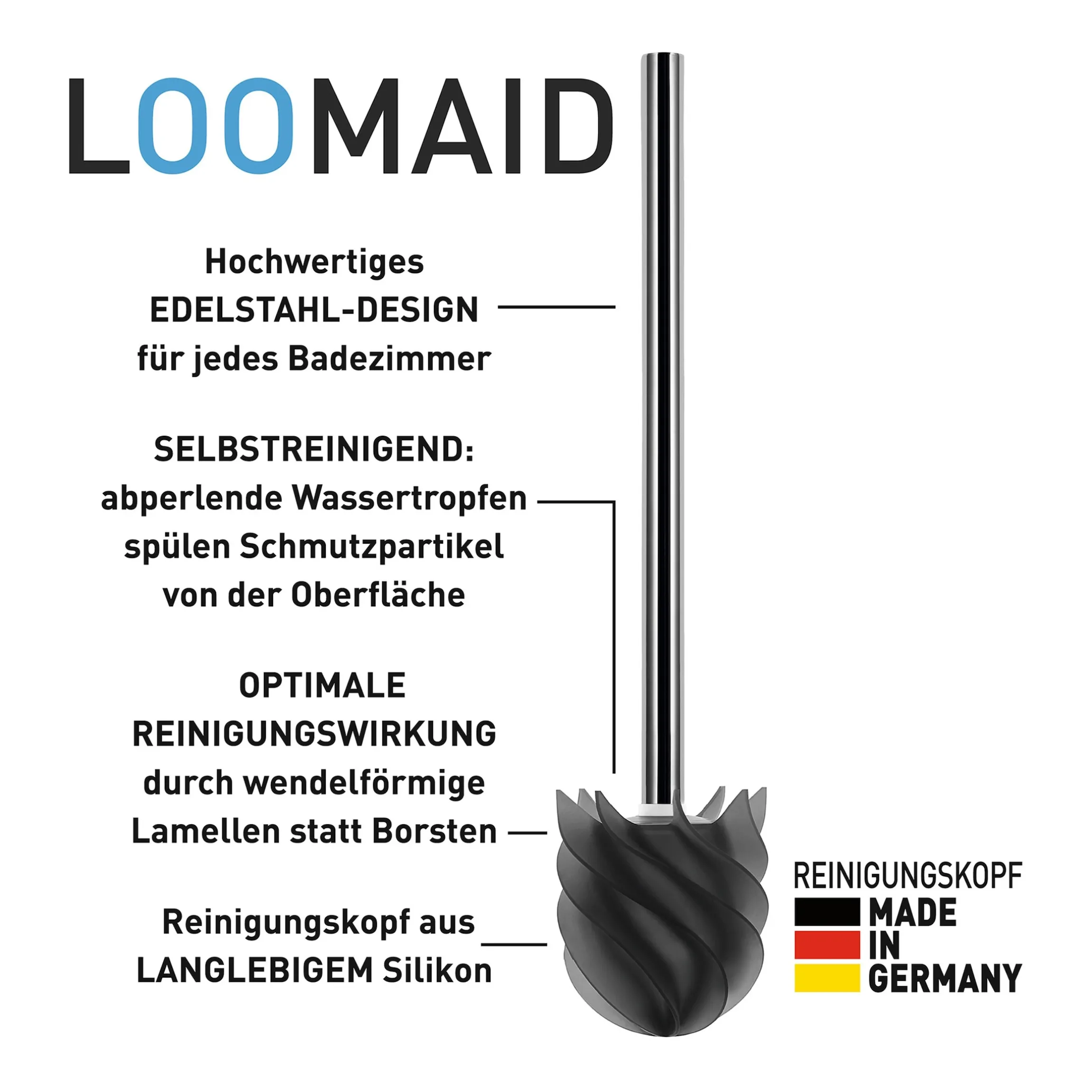 WC-Bürste Loomaid grau