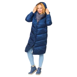 Winter-Steppmantel 2in1 "Elsa" blau
