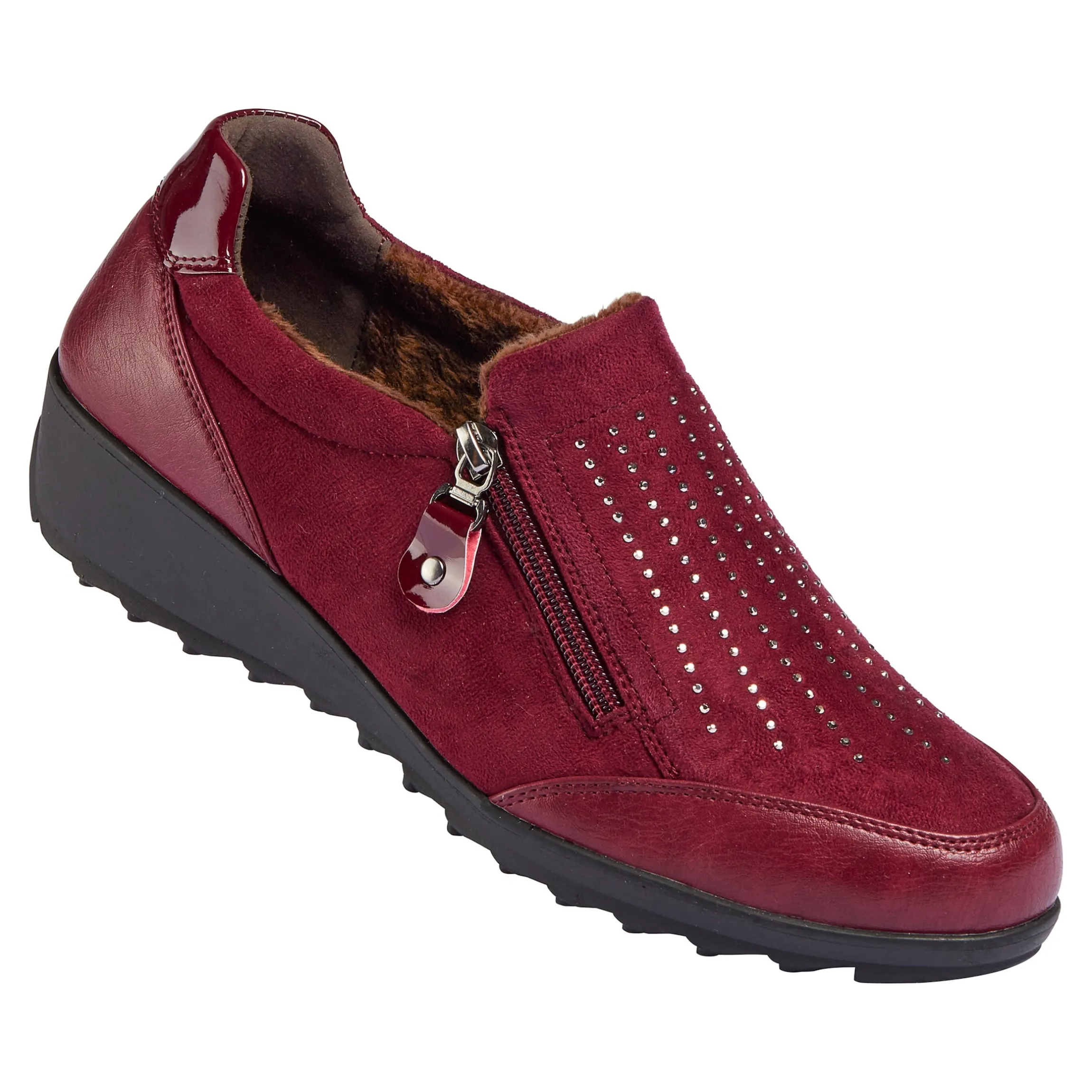 Wärmehalbschuh "Rita" bordeaux