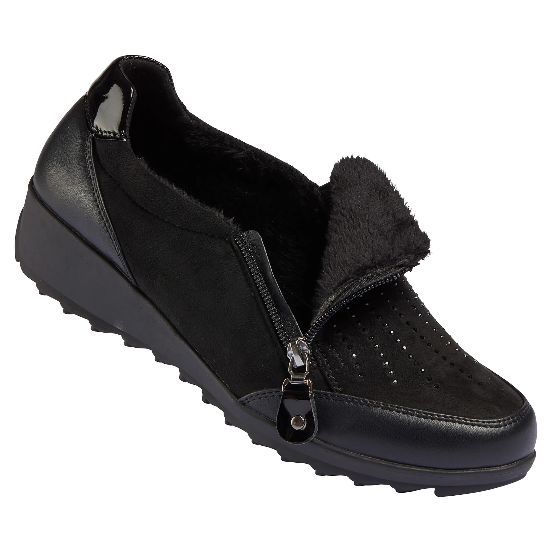 Wärmehalbschuh "Rita" schwarz