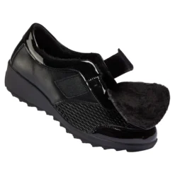 Wärmeklettschuh "Stretch" schwarz
