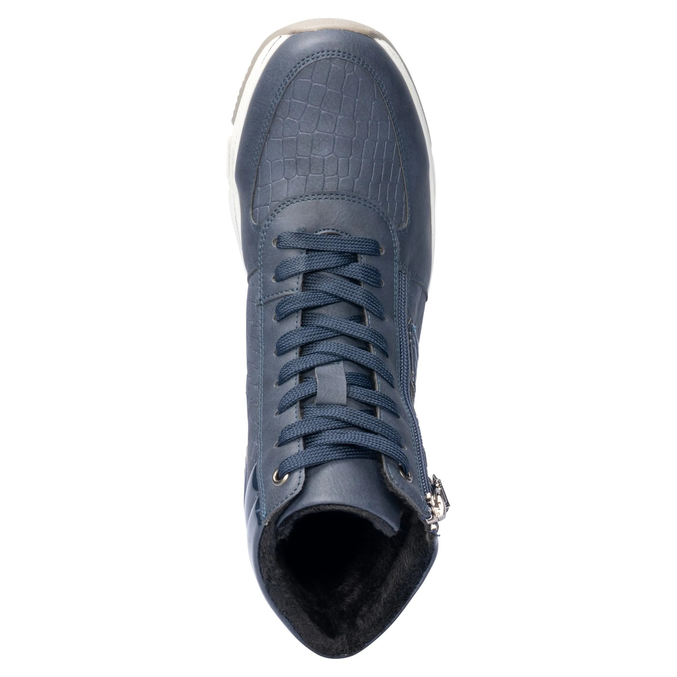 Wärme-Knöchelsneaker "Kati" mit Reißverschluss, gefüttert marine