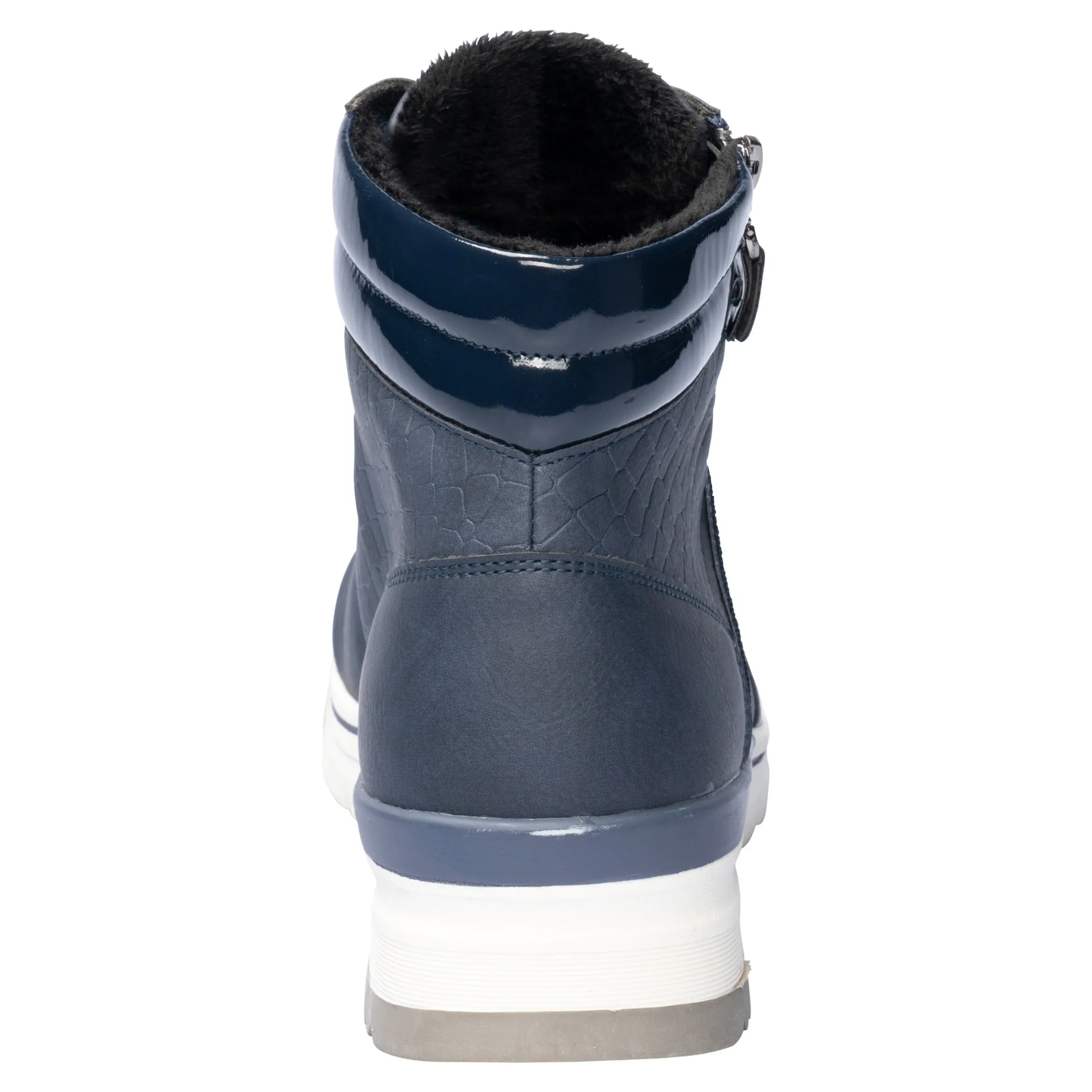 Wärme-Knöchelsneaker "Kati" mit Reißverschluss, gefüttert marine