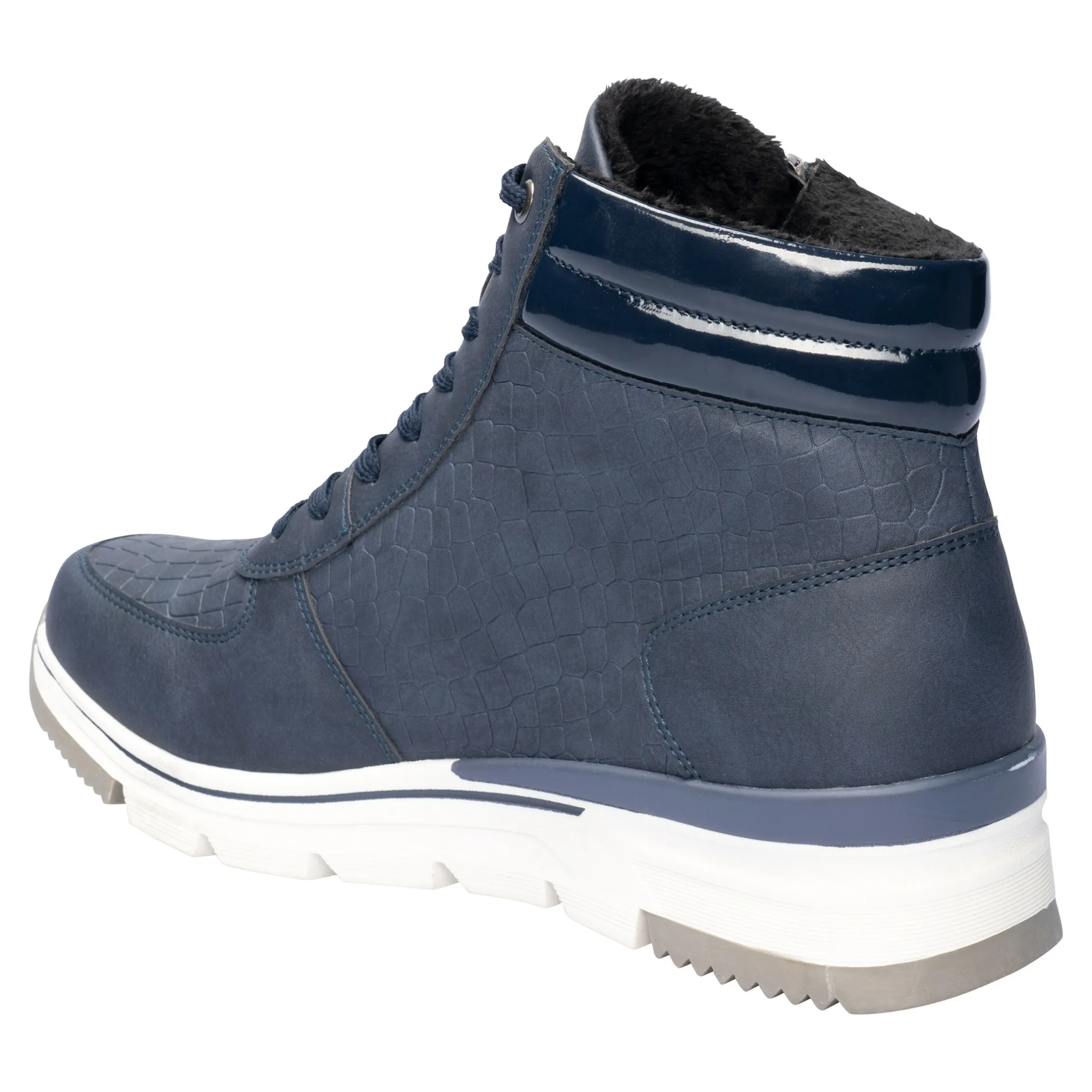 Wärme-Knöchelsneaker "Kati" mit Reißverschluss, gefüttert marine