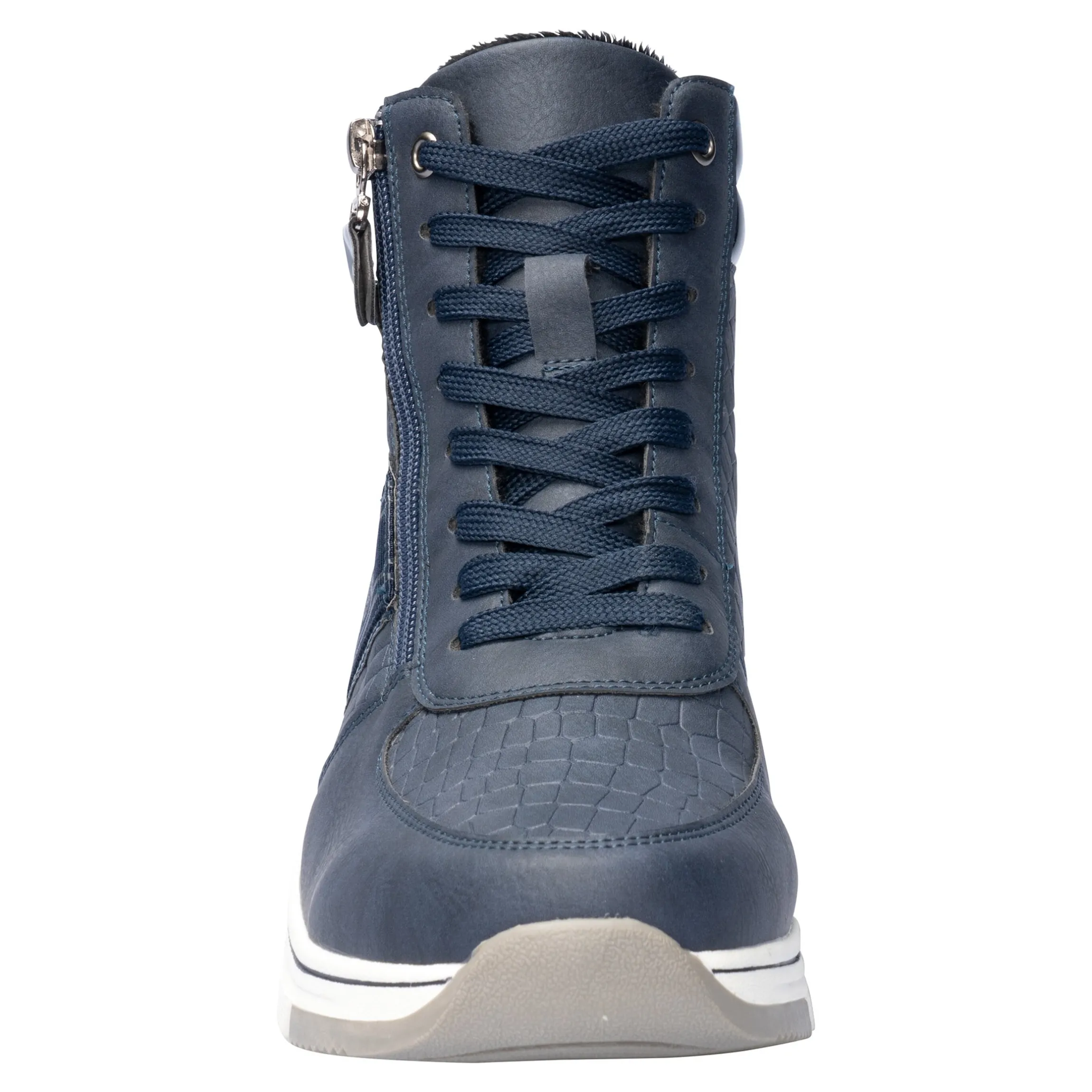 Wärme-Knöchelsneaker "Kati" mit Reißverschluss, gefüttert marine