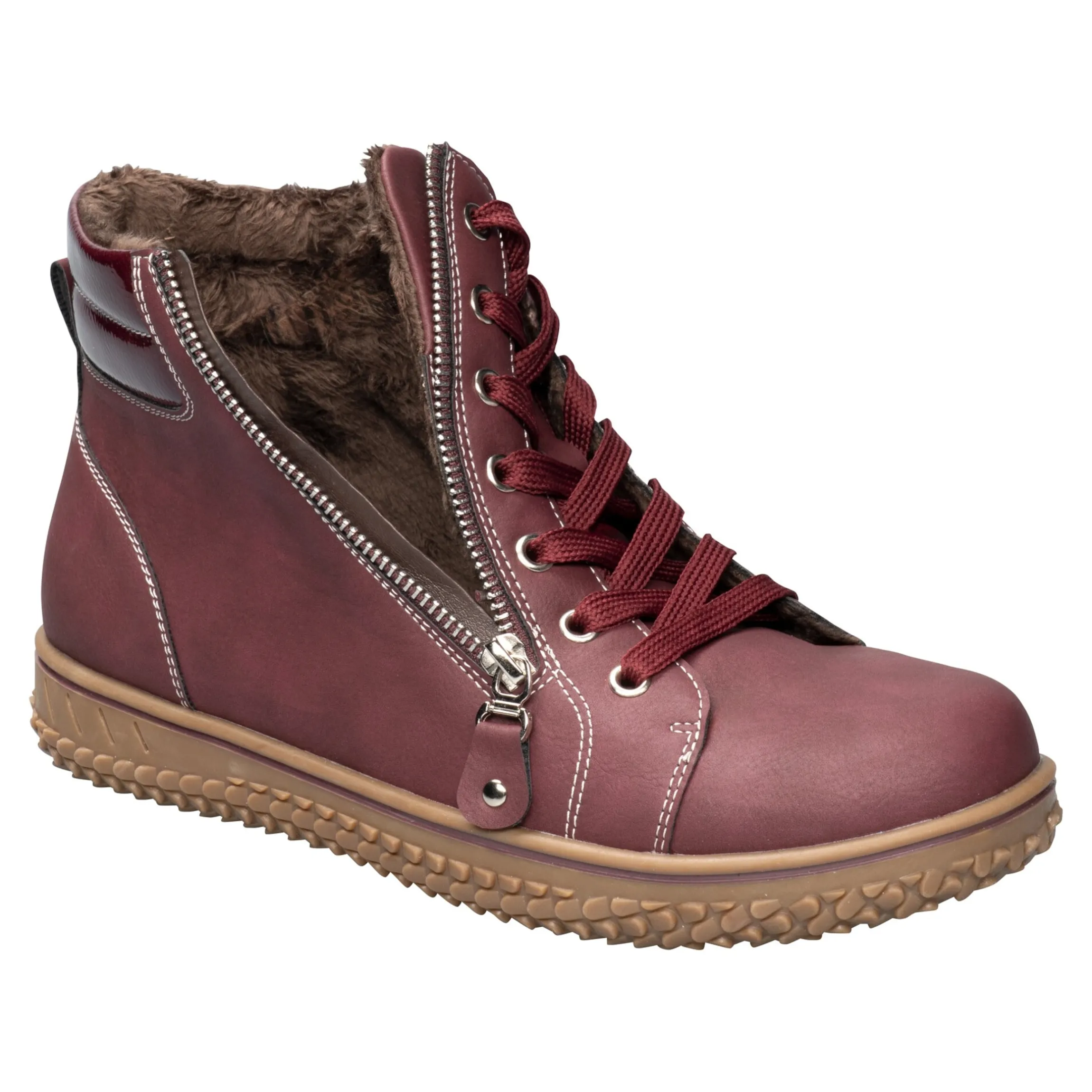 Wärme-Knöchelsneaker "Maria" burgund