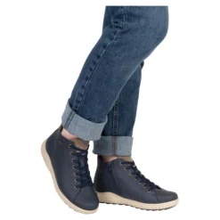 Wärme-Knöchelsneaker mit Wolle "Sabine" marine