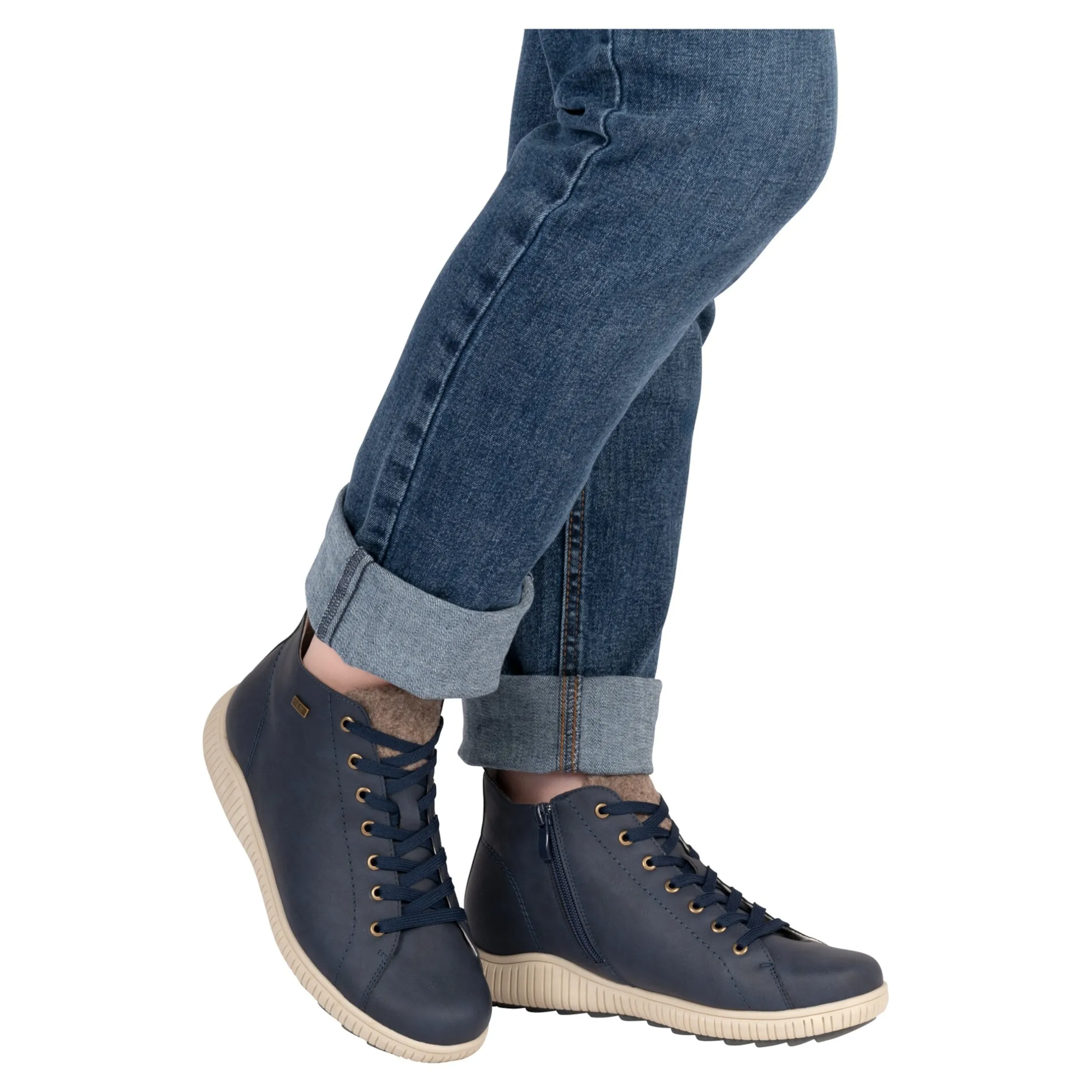 Wärme-Knöchelsneaker mit Wolle "Sabine" marine