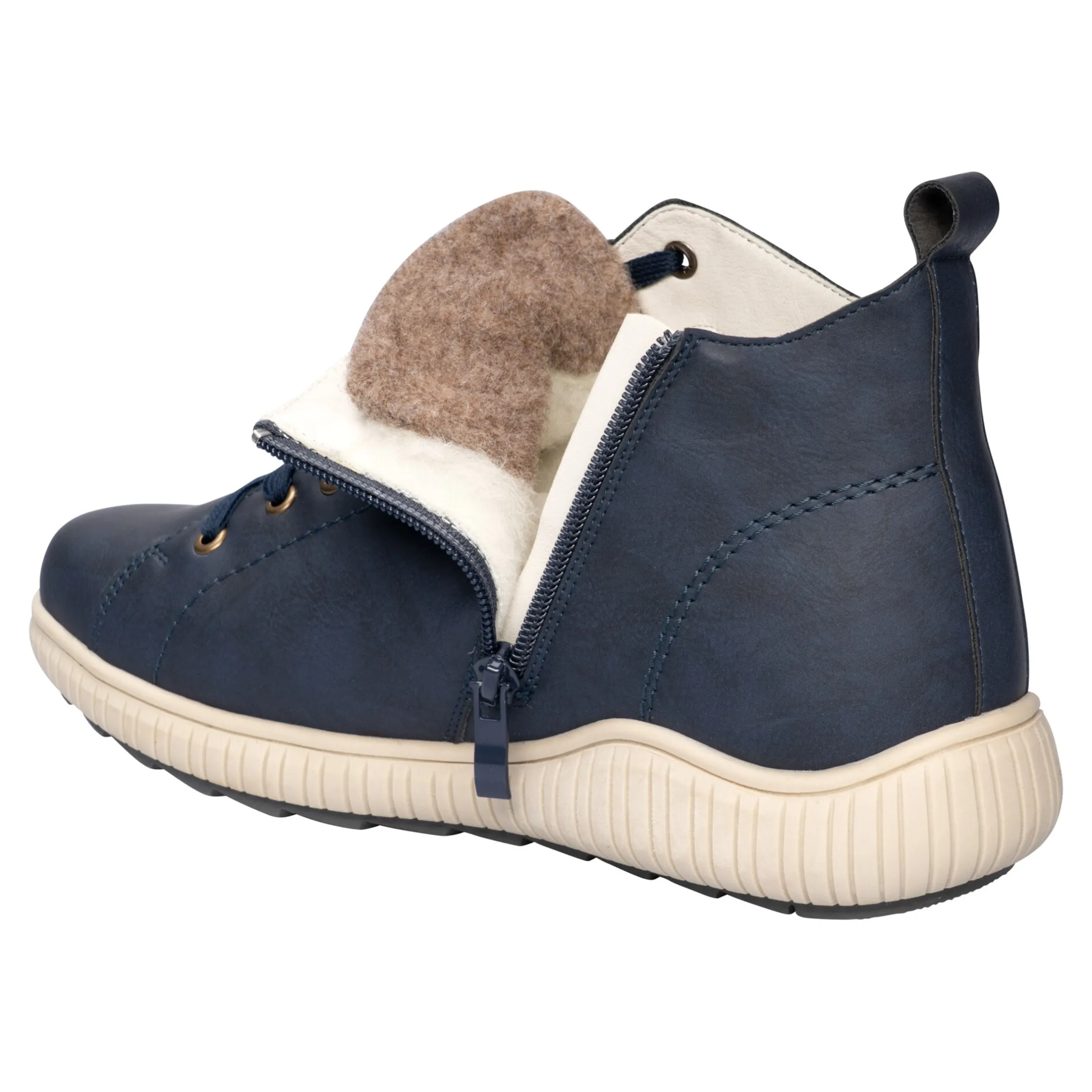 Wärme-Knöchelsneaker mit Wolle "Sabine" marine