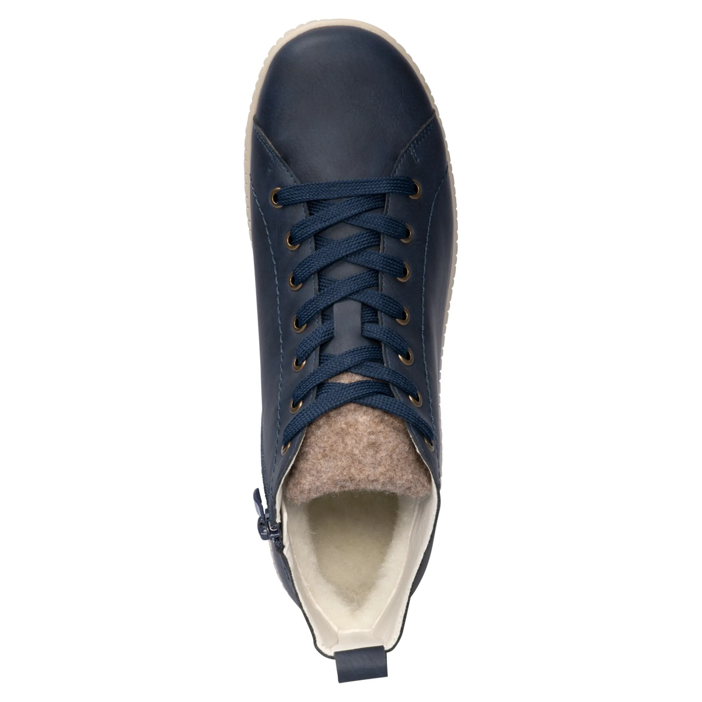 Wärme-Knöchelsneaker mit Wolle "Sabine" marine