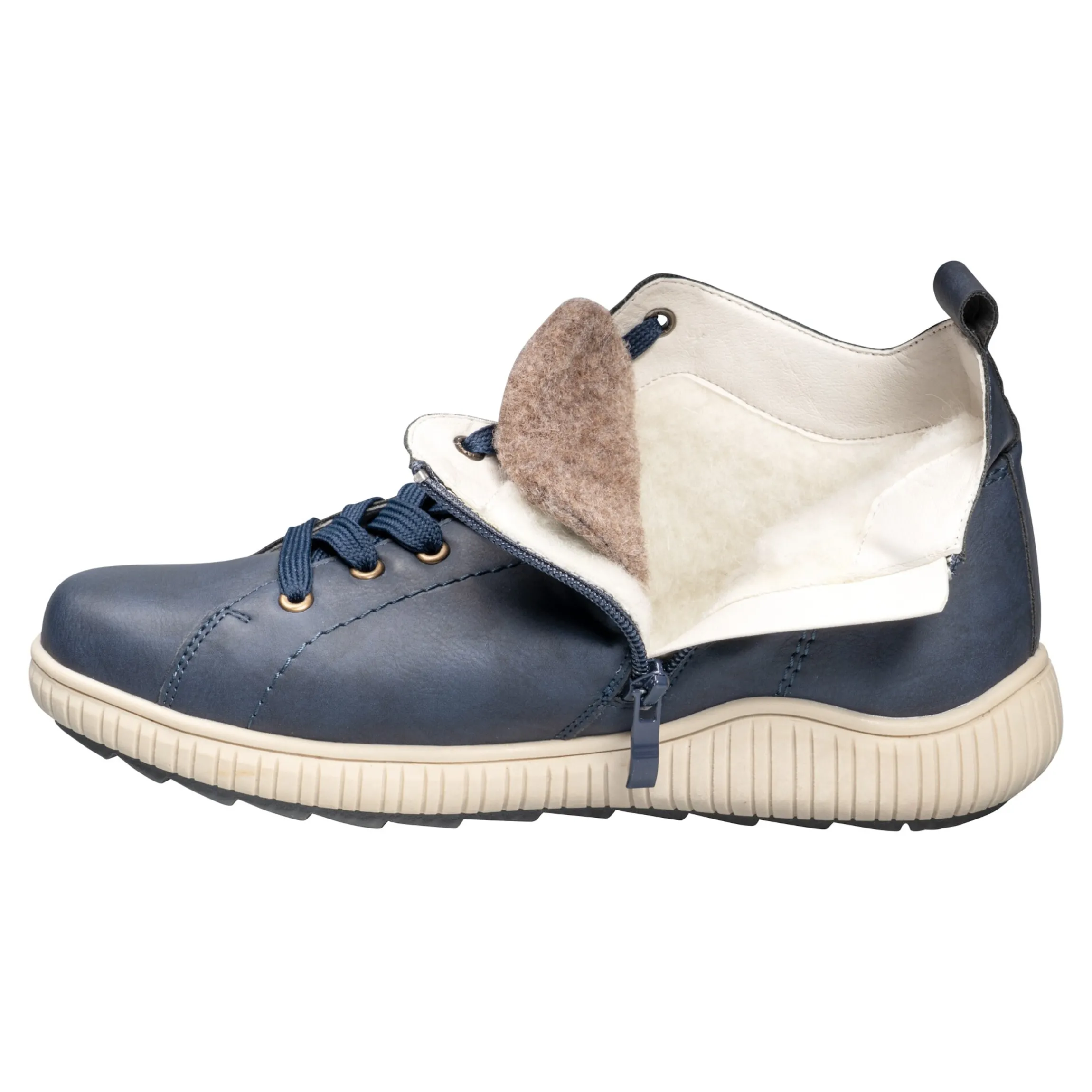 Wärme-Knöchelsneaker mit Wolle "Sabine" marine