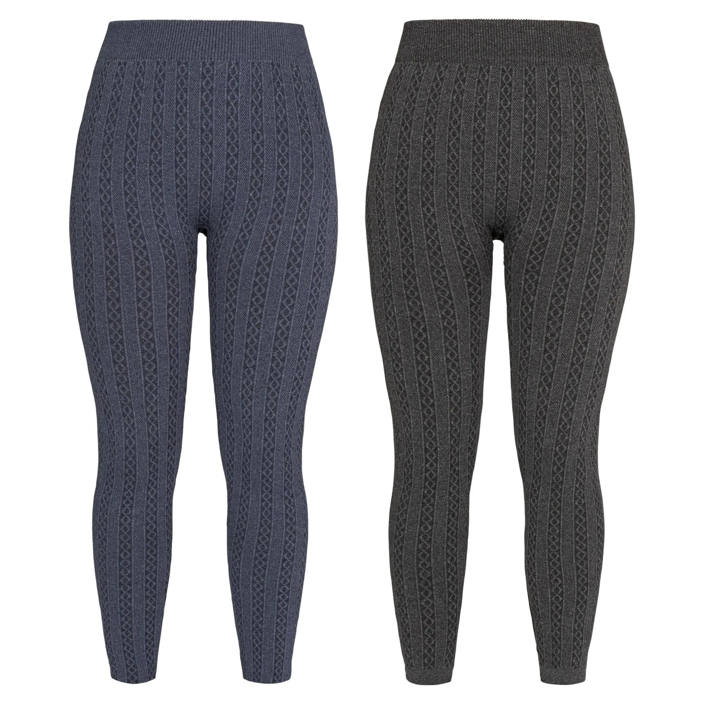 Wärme-Leggings „Zopfmuster“, 2 Stück