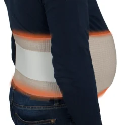 XXL Nierenwärmer mit Stützf, stark eins.beige, stark gerauht Weiß